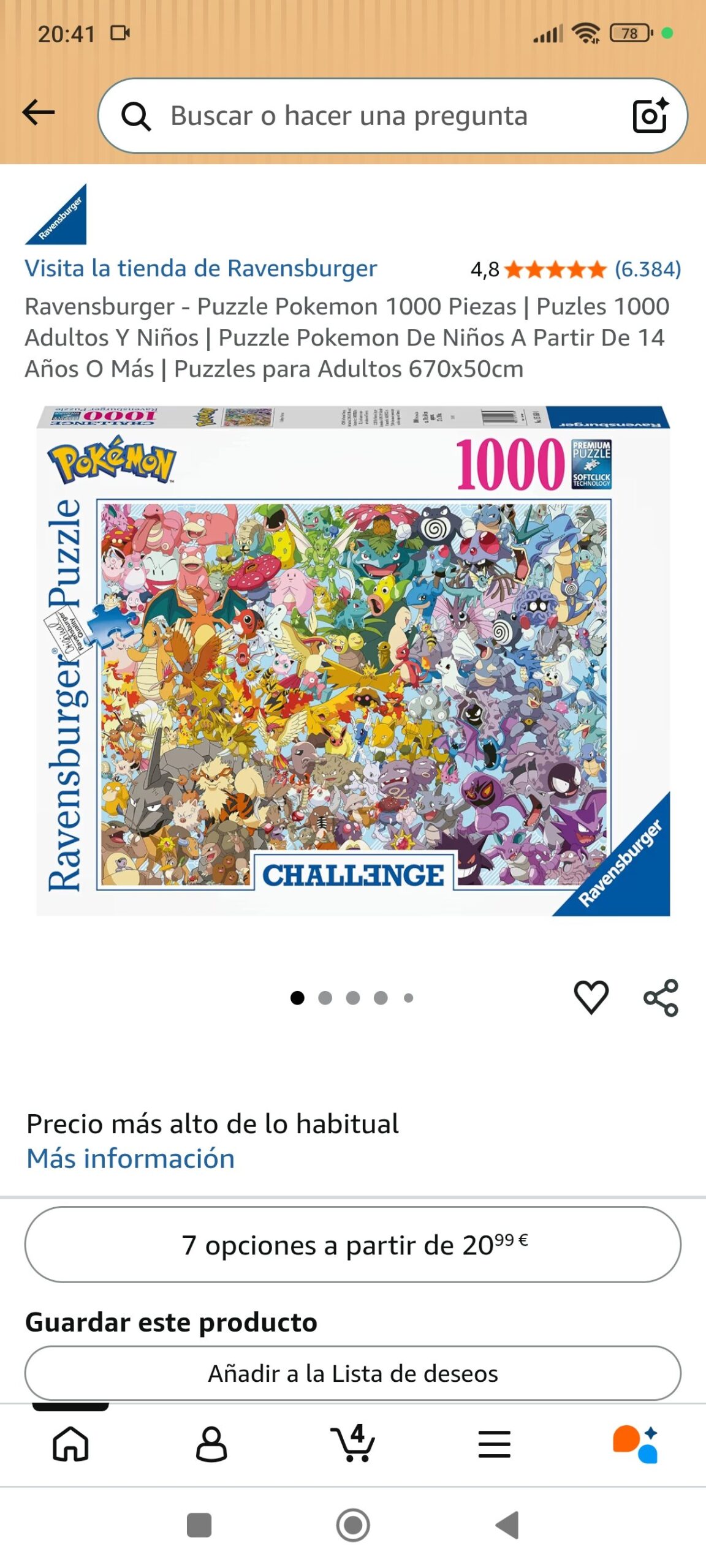 puzzle Pokémon 1000piezas