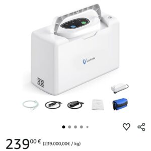 concentrador de oxígeno de 3l/min con batería
