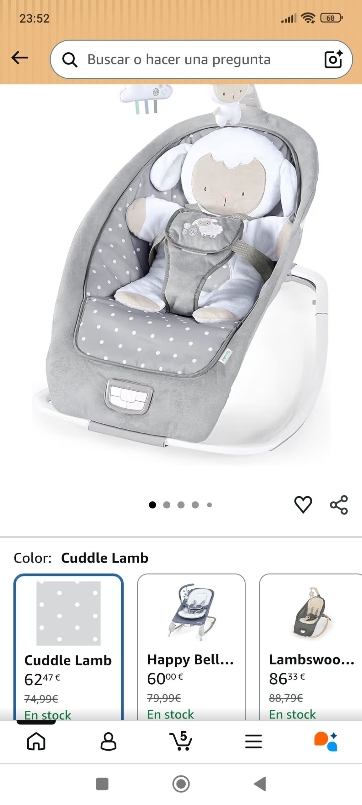 hamaca mecedora bebe - Imagen 2