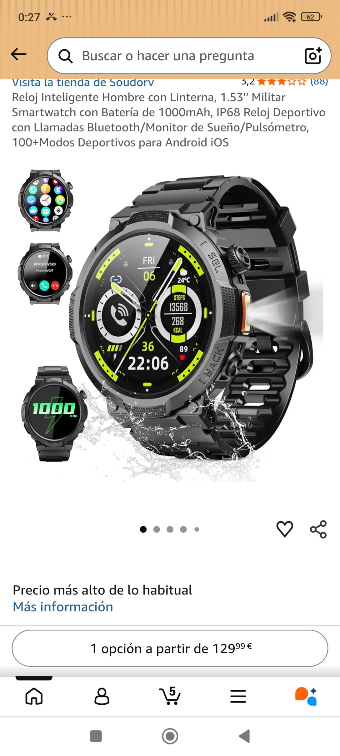 reloj inteligente para hombre
