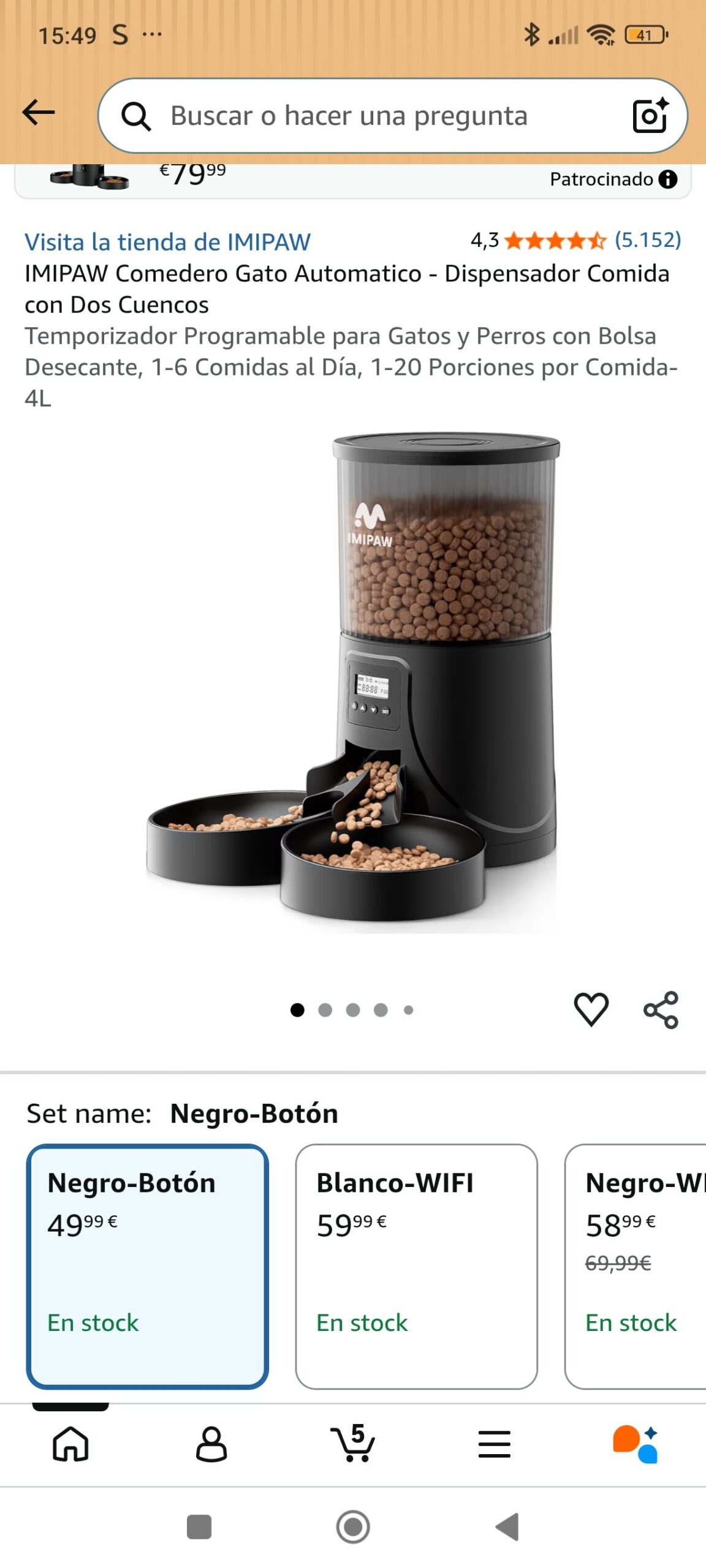 comedero de gato automático