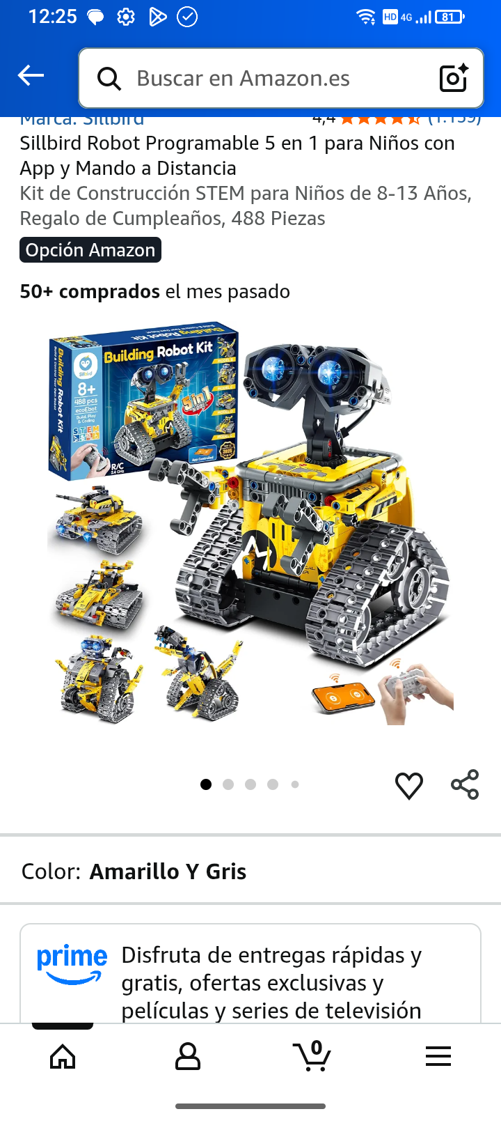 robot programable 5 en 1 para niños