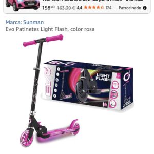 Evo Patinetes Light Flash, color rosa
