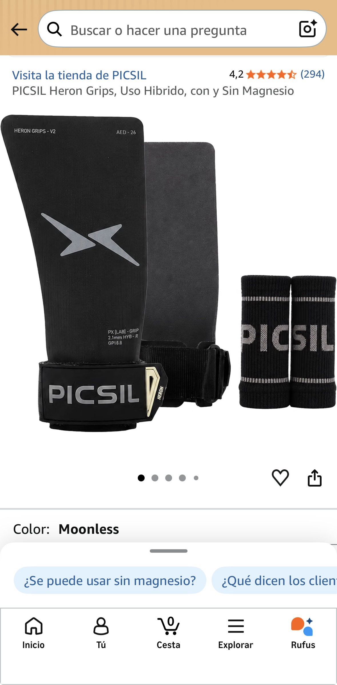 PICSIL Heron Grips, Uso Hibrido, con y Sin Magnesio