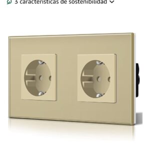 Enchufe Doble Pared con Cristal